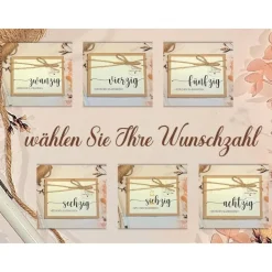 Personalisiertes Geldgeschenk 50. Geburtstag – Geschenkbox mit Glückwunschkarte & Leinensäckchen