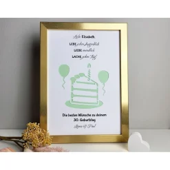 Personalisiertes Geldgeschenk zum Geburtstag - Motiv Torte