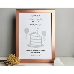 Personalisiertes Geldgeschenk zum Geburtstag - Motiv Torte