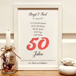 Personalisiertes Geldgeschenk zur goldenen Hochzeit – Unvergessliches Andenken & kreative Geschenkidee