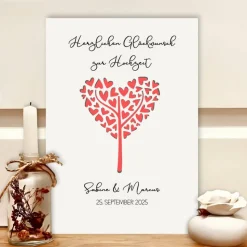 Personalisiertes Geldgeschenk zur Hochzeit im Bilderrahmen – Individuelles Hochzeitsgeschenk mit Namen & Datum