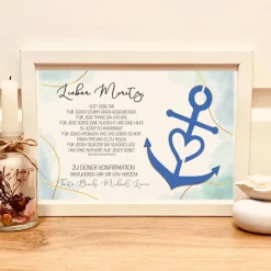 Personalisiertes Geldgeschenk zur Konfirmation | Konfirmationsgeschenk für Jungen | Konfirmationsbild Patenkind