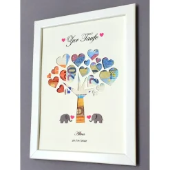 Personalisiertes Geldgeschenk zur Taufe, Taufgeschenk Mädchen, Geschenk zur Taufe ,Geschenk personalisiert ,Taufbaum