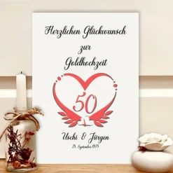 Personalisiertes Geldgeschenk zur Goldhochzeit – Originelle Geldgeschenkverpackung für 50 Jahre Ehe