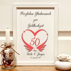 Personalisiertes Geldgeschenk zur Goldhochzeit – Originelle Geldgeschenkverpackung für 50 Jahre Ehe