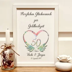 Personalisiertes Geldgeschenk zur Goldhochzeit – Originelle Geldgeschenkverpackung für 50 Jahre Ehe