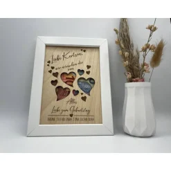 Personalisiertes Geldgeschenk zum Geburtstag im Bilderrahmen – Herzgeschenk zu Jahrestag & Jubiläum