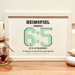 Personalisiertes Geldgeschenk zum 65. Geburtstag für Fußballfans – Kreative Geschenkidee im Bilderrahmen