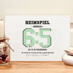 Personalisiertes Geldgeschenk zum 65. Geburtstag für Fußballfans – Kreative Geschenkidee im Bilderrahmen