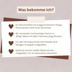Personalisiertes Geldgeschenk zur Taufe – Bilderrahmen mit Herzenswünschen für Mädchen und Jungen