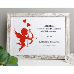 personalisiertes Geldgeschenk zur Hochzeit | zum Jubiläum - Motiv Amor