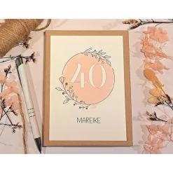 Personalisiertes Geldgeschenk 40. Geburtstag – Geschenkbox mit Namen & Karte
