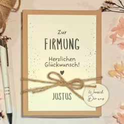 Personalisiertes Geldgeschenk zur Firmung – Geschenkbox mit Namen - Handgefertigtes Firmungsgeschenk