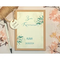 Personalisiertes Geldgeschenk Kommunion – Geschenkbox mit Namen & Glückwunschkarte