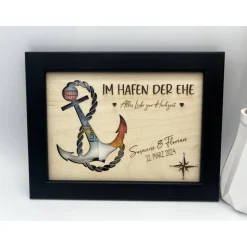 Personalisiertes Geldgeschenk Hochzeit Anker – Stilvoll & Individuell im Bilderrahmen