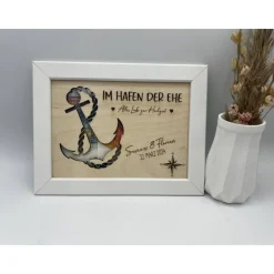 Personalisiertes Geldgeschenk Hochzeit Anker – Stilvoll & Individuell im Bilderrahmen