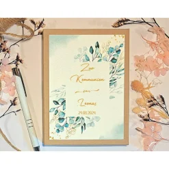 Personalisiertes Geldgeschenk zur Kommunion – Geschenkbox mit Namen & Glückwunschkarte