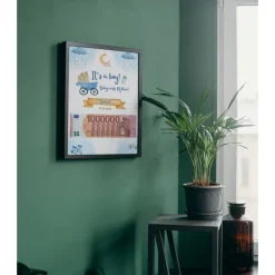 Personalisiertes Geldgeschenk zur Geburt | It's a boy | Geschenk zur Geburt A4 |