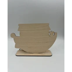 Personalisiertes Geldgeschenk Arche Noah aus Holz zur Taufe, Geburt & Kommunion