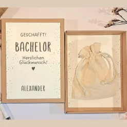 Personalisiertes Geldgeschenk zum Bachelor – handgemachte Geschenkbox zum Studienabschluss