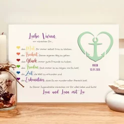 Personalisiertes Geldgeschenk zur Jugendweihe im Bilderrahmen – Einzigartige Erinnerung mit Namen & Datum