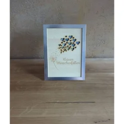 Personalisiertes Geldgeschenk Holzrahmen – Wunscherfüller Geschenk Geburtstag Hochzeit mit Gravur