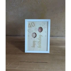 Personalisiertes Geldgeschenk Holzrahmen – Wunscherfüller Geschenk Geburtstag Hochzeit mit Gravur