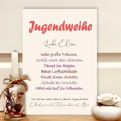 Personalisiertes Geldgeschenk zur Jugendweihe für Mädchen – Einzigartiger Bilderrahmen mit Name