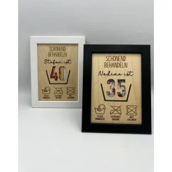 Personalisiertes Geldgeschenk aus Holz zum Geburtstag – Schonend Behandeln – Individuelle Jahreszahl & Größe wählbar