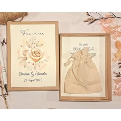 Personalisiertes Geldgeschenk zur Hochzeit – Vintage Hochzeitsgeschenk mit Rosen & Geschenkbox