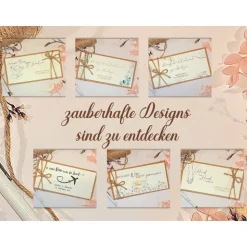 Personalisiertes Geldgeschenk zur Hochzeit – Vintage Hochzeitsgeschenk mit Rosen & Geschenkbox