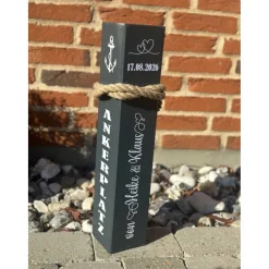 Personalisiertes Geschenk zum Einzug – Handgefertigte Deko für Haus & Garten mit Wunschtext