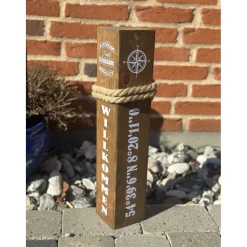 Personalisiertes Geschenk zum Einzug – Handgefertigte Deko für Haus & Garten mit Wunschtext