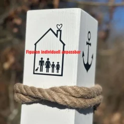 Personalisiertes Geschenk zum Einzug – Handgefertigte Deko für Haus & Garten mit Wunschtext