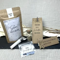 Personalisiertes Geschenk für Frauen, Freundin, Schwester, Geschenkbox, Geschenkset, Schön, dass es dich gibt 21