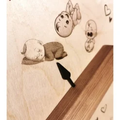 Personalisiertes Geschenk zur Geburt fürs Baby I Taufe I Stimmungsanzeiger I Geschenk für Eltern I lustiger Kreisel