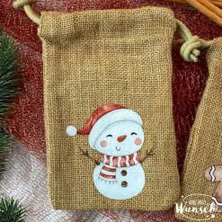 Personalisiertes Geschenksäckchen für Weihnachten, Nikolaus, Geschenkverpackung, Jutebeutel, Jutesäckchen, Geschenkverpa