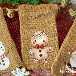Personalisiertes Geschenksäckchen für Weihnachten, Nikolaus, Geschenkverpackung, Jutebeutel, Jutesäckchen, Geschenkverpa