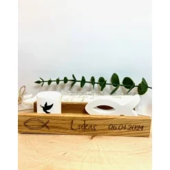 Personalisiertes Geschenk zur Kommunion / mit Name und Datum /Kommunionsgeschenk / Kommunion Deko / Tischdeko zur Kommun