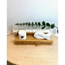 Personalisiertes Geschenk zur Kommunion / mit Name und Datum /Kommunionsgeschenk / Kommunion Deko / Tischdeko zur Kommun