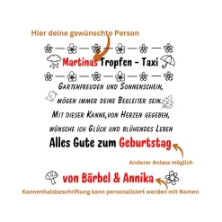 personalisiertes Geschenk zum Geburtstag , Rente, Einzug, Ostern, Weihnachten, Vatertag für Garten Gießkanne