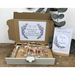 Personalisiertes Geschenk zur Hochzeit für das Brautpaar, Geschenkbox zur kirchlichen und standesamtlichen Trauung