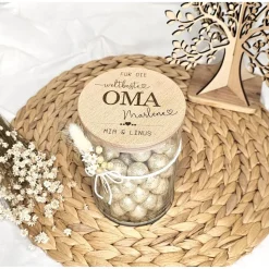 Personalisiertes Geschenk Schwester, Vorratsglas weltbeste Schwester, Geschenkidee Tante, Süßigkeiten, Bonbonglas, Glas