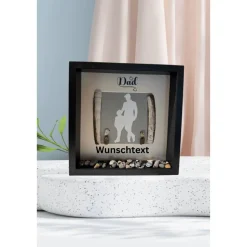 Personalisiertes Geschenk Vater Sohn – Handmade Bilderrahmen maritim mit Küsten-Deko