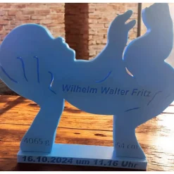 Personalisiertes Geschenk zur Geburt – Handgefertigt & Einzigartig aus Bio PLA