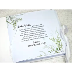 personalisiertes Gästebuch & Album zur Taufe in Türkis bis Rosa blanko oder mit Fragen