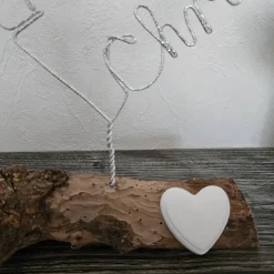 Personalisiertes Herz zur Hochzeit als Dekoration oder Geschenk aus Diamant-Glitzerdraht