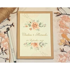 Personalisiertes Hochzeitsgeschenk – Geldgeschenkbox mit Namen & Datum | Hochzeitsschachtel inkl. Karte & Leinensäckchen