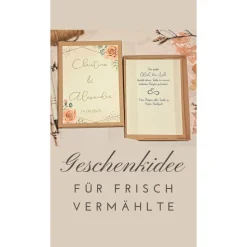 Personalisiertes Hochzeitsgeschenk – Romantische Geldgeschenkbox mit Rosenmotiv & Wunschtext