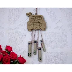 Personalisiertes Hochzeitsauto aus Holz – Geldgeschenk mit Namen & Datum | Kreatives Hochzeitsgeschenk Mr & Mrs.